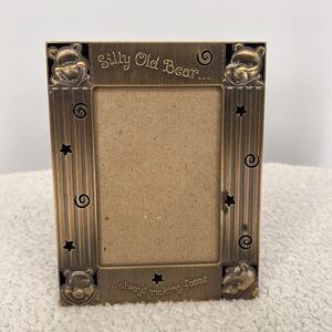 Disney Winnie the Pooh Picture Frame Silly Old Bear Metal Brushed Gold Photo
